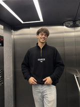 Sudadera Half zip BASIC NEGRO