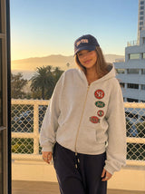 Hoodie cremallera parches SHKR