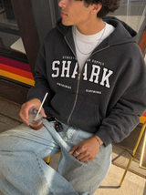 Hoodie Cremallera SHARK GRIS