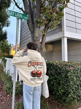 Hoodie Cherries Beige
