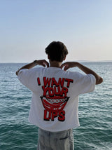 Camiseta Lips blanca