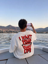 Camiseta Lips blanca