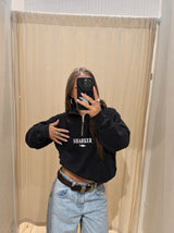 Sudadera Half zip BASIC NEGRO