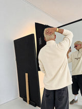 Sudadera Half zip BASIC BEIGE
