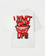 Camiseta Lips blanca