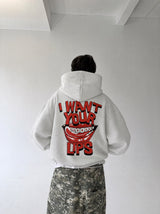 Hoodie Lips Gris