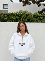 Sudadera Half zip BASIC Blanco